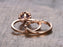 1.50 Carat Round Round Cut Amethyst and Diamond Art Deco Half Eternity Engagement Wedding Ring Set in Rose Gold
