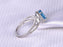 1.50 Carat Oval Sky Topaz and Diamond Split Shank Engagement Ring in White Gold