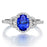 Just Perfect 1 Carat Blue Sapphire and Diamond Halo Engagement Ring