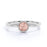 Minimalist 1 Carat Bezel Set Peach Pink Round Morganite Solitaire October Birthstone Ring in Rose Gold
