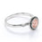 1.25 Carat Bezel Set Pink Morganite and Diamond Three Stone Milgrain Halo Engagement Ring in Rose Gold