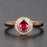Limited Time Sale: 1.25 Carat Antique Design Vintage Red Ruby & Diamond Halo Engagement Ring