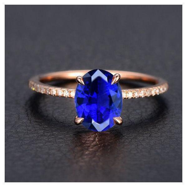 Limited Time Sale: 1.25 Carat Blue Sapphire and Diamond Engagement Ring