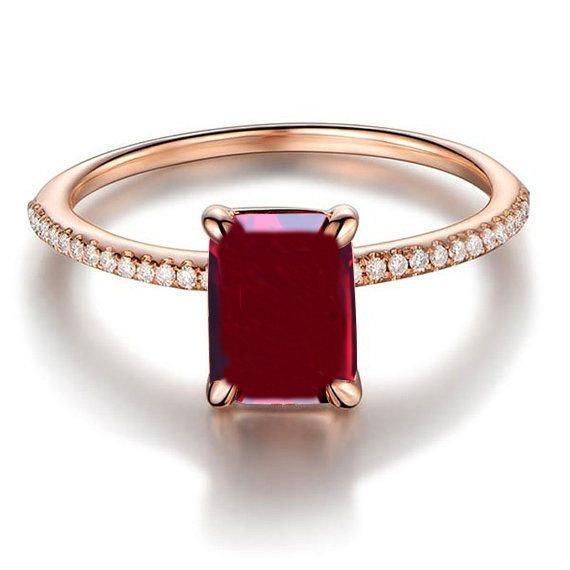 Limited Time Sale: 1.25 Carat Red Ruby and Diamond Engagement Ring