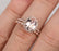 Limited Time Sale 1.50 Carat Morganite and Diamond Wedding Bridal Ring Set in Rose Gold, One Engagement Ring & Wedding Band