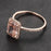 Limited Time Sale: 1.50 Carat Emerald Cut Peach Pink Morganite and Diamond Engagement Ring