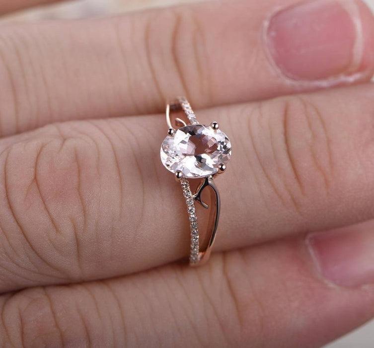 Limited Time Sale: Antique 1.25 Carat Peach Pink Morganite and Diamond Engagement Ring