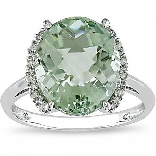 Magnetic Green Topaz Engagement ring