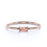 Minimalist  Emerald Cut Morganite Dainty Solitaire Ring in Rose Gold