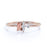 5 Stone Emerald Cut Morganite and Diamond Stacking Ring in Rose Gold