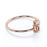2 Stone Oval Cut Morganite and Diamond Stacking Ring in Rose Gold