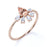 Pear Cut Morganite and Marquise Cut Diamond Stacking Ring in Rose Gold