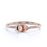 Pear Cut Morganite and  Diamonds Promise Ring in Rose Gold