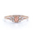 Artdeco Baguette Cut Morganite and Round Diamonds Ring in Rose Gold