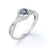 1 Carat Round Cut Grey Salt and Pepper Diamond Infinity Halo Engagement Ring in White Gold