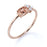 Vintage Oval Cut Morganite and Diamond Stacking Ring
