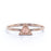Vintage Solitaire Round Cut  Morganite Stacking Ring in  Rose Gold