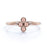 4 Stone Bezel Set Round Cut Morganite Stackable Ring in Rose Gold