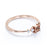 4 Stone Princess Cut Morganite and  White Diamond Promise Ring in Rose Gold