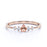 4 Stone Pear Cut Morganite and  White Diamond Stacking Ring in Rose Gold