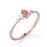 0.35 ct Marquise Cut Morganite and  White Diamond Promise Ring in Rose Gold