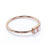 Baguette Cut Morganite and Diamond Trio Stacking Ring in Rose Gold