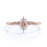 Vintage Halo Set Marquise Cut Morganite and Diamond Promise Ring