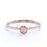 Round Cut Morganite with Pave set Diamonds Promise Ring in Rose Gold