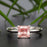 1.25 Carat Princess Cut Peach Morganite and Diamond Engagement Ring in White Gold Beautiful Ring