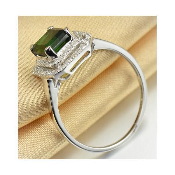 Perfect 1 Carat princess cut Emerald and Diamond double Halo Engagement Ring