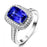 Perfect 2 Carat Cushion Cut Blue Sapphire and Diamond Antique Engagement Ring