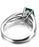 Perfect twin row 2 Carat Princess cut Emerald and Diamond Engagement Ring