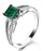 Perfect twin row 2 Carat Princess cut Emerald and Diamond Engagement Ring