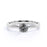 1 Carat Round Cut Real Salt and Pepper Diamond 4 Prong Solitaire Engagement Ring in White Gold