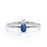 2 Stone Oval Cut Sapphire and Diamond Stacking Ring in White Gold