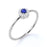0.37 ct Vintage Halo Set Sapphire and Diamond Ring in White Gold