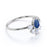 Pear Cut Sapphire and Marquise Cut Diamond Stacking Ring in White Gold