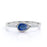 0.51 ct Pear Cut Sapphire with Pave Set Diamonds Ring in White Gold