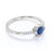 0.51 ct Pear Cut Sapphire with Pave Set Diamonds Ring in White Gold
