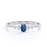 4 Stone Oval Cut Sapphire and  White Diamond Stacking Ring in White Gold