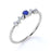 Delicate 0.43 Carat Sapphire and Diamond Cluster Ring in White Gold