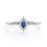 Vintage Halo Set Marquise Cut Sapphire and Diamond Promise Ring