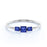 6 Stone Baguette Cut  Sapphire Stacking Ring in  White Gold