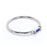 0.35 Carat Sapphire and Diamond Trilogy Stacking Ring in White Gold