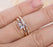 Sale: 1.25 Carat Princess Cut  Peach Pink Morganite and Diamond Engagement Bridal Ring Set