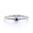 Stunning Round Cut Sapphire and Diamond Mini Stacking Ring in Rose Gold
