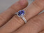 1.50 Carat Oval Cut Tanzanite Diamond Wedding Ring Set in White Gold