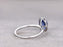 1.50 Carat Oval Tanzanite Diamond Halo Half Infinity Prong Engagement Rings in White Gold