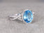 2 Carat Sky Topaz And Diamond Twisted Infinity Engagement Ring in White Gold