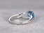 1.25 Carat Round London Blue Topaz Solitaire Engagement Ring in White Gold